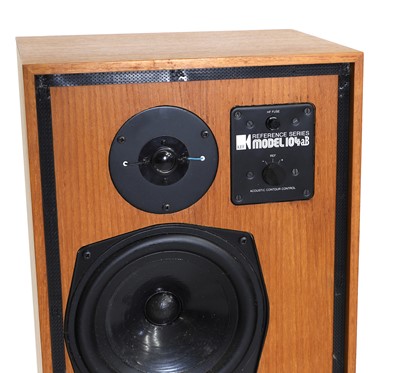 Lot 390 - A pair of KEF 104aB teak speakers