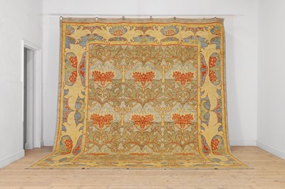 Lot A wool carpet of Arts and Crafts design