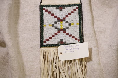 Lot 368 - A Native American beaded hide tobacco or pipe bag