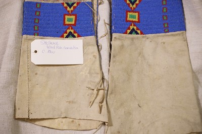 Lot 370 - A pair of Native American beaded hide leggings