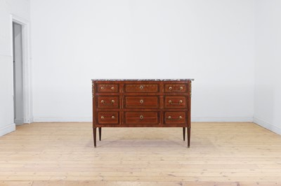 Lot 305 - A Louis XVI bois satiné, amaranth and fruitwood marquetry commode