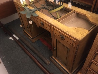 Lot 56 - A Victorian Aesthetic ash and ebony washstand