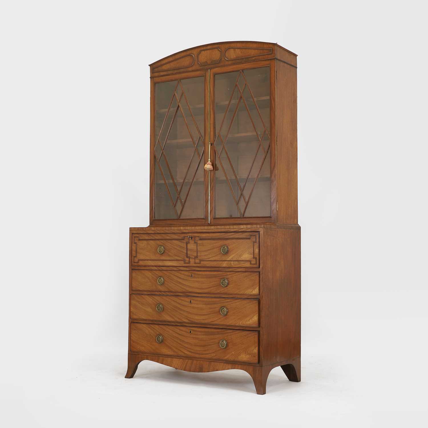 Lot 61 - A Regency mahogany secretaire bookcase