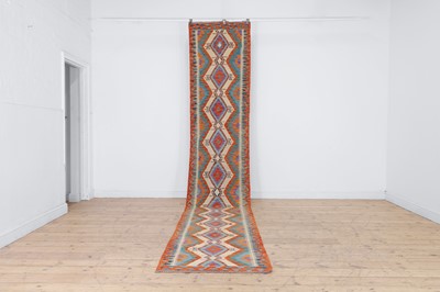 Lot 115 - A flat-weave wool kilim runner