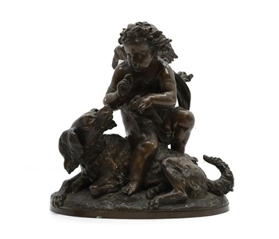 Lot 295 - A patinated bronze figure