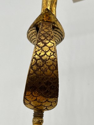 Lot 221 - An Indian Deccan ceremonial koftgari axe