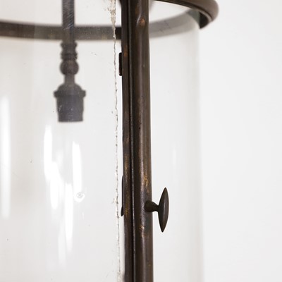 Lot 210 - A brass hall lantern