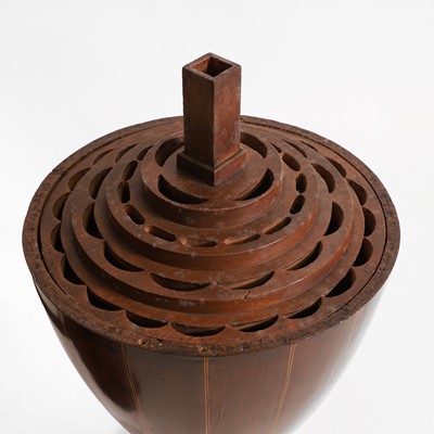 Lot 119 - A George III strung mahogany cutlery urn