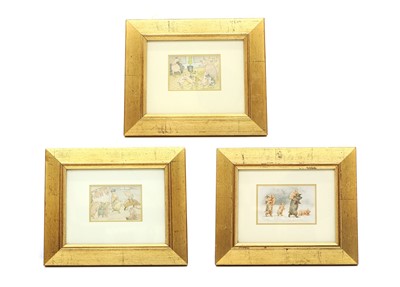 Lot 383 - Three framed postcards of pigs