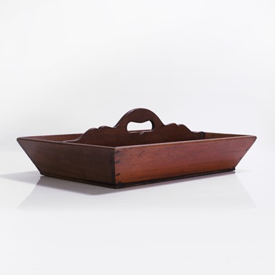 Lot 86 - A mahogany cutlery tray