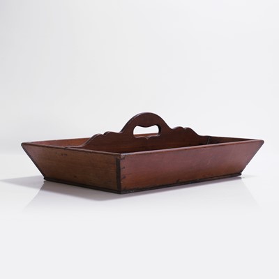 Lot 86 - A mahogany cutlery tray