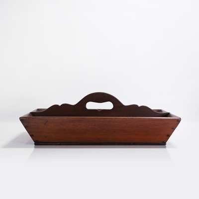 Lot 86 - A mahogany cutlery tray