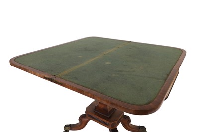 Lot 124 - A Regency strung mahogany fold-over card table