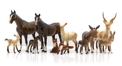 Lot 196 - A collection of Beswick model animals