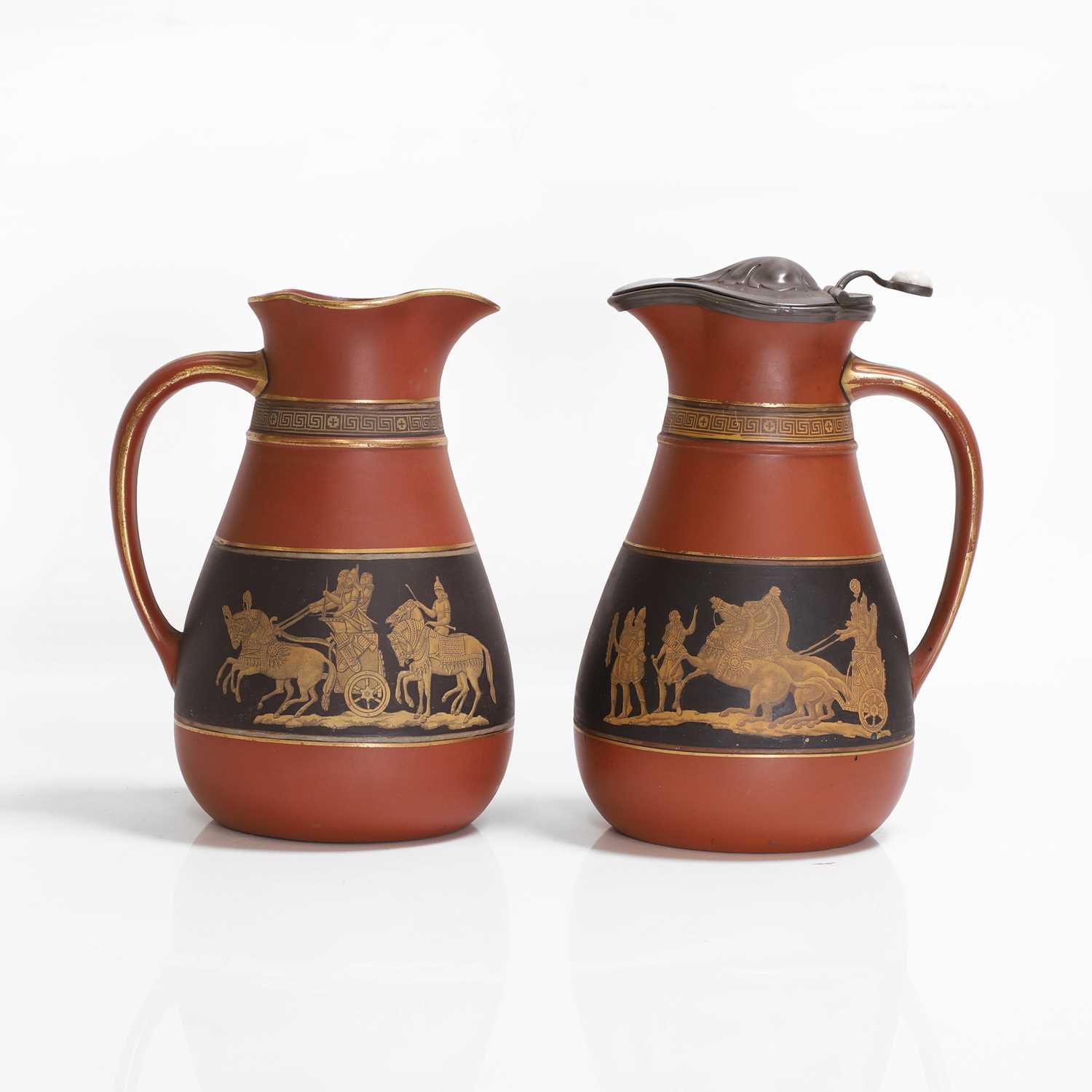 Lot 69 - Two Victorian pottery jugs