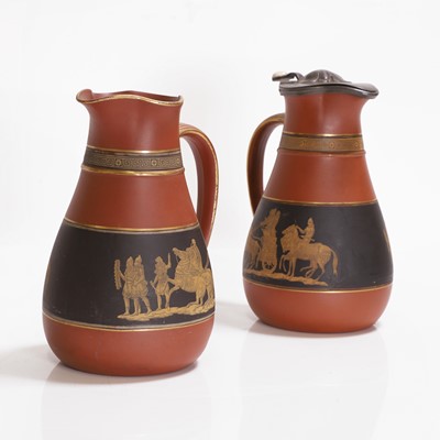 Lot 69 - Two Victorian pottery jugs