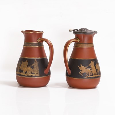 Lot 69 - Two Victorian pottery jugs