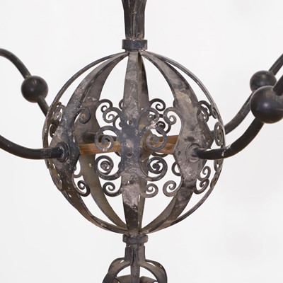 Lot 321 - A pair of wrought-iron ceiling lights