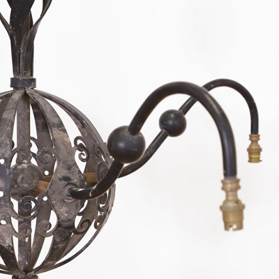 Lot 321 - A pair of wrought-iron ceiling lights