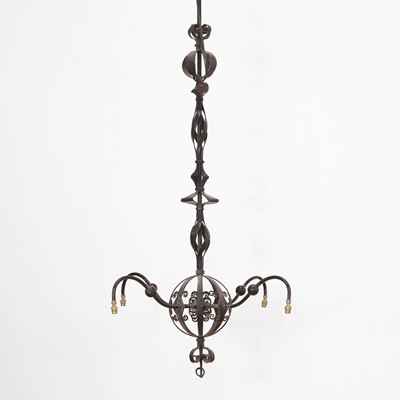 Lot 321 - A pair of wrought-iron ceiling lights