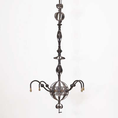 Lot 321 - A pair of wrought-iron ceiling lights