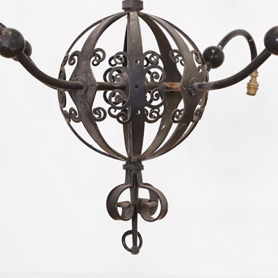 Lot 321 - A pair of wrought-iron ceiling lights