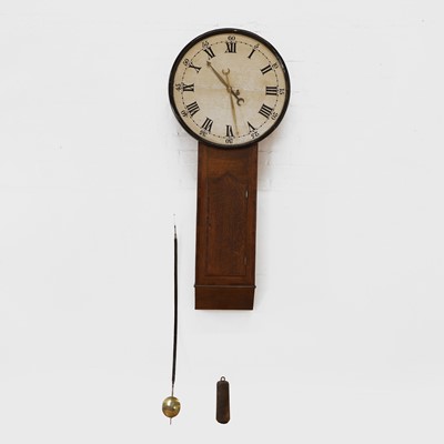 Lot 155 - An oak cased Act of Parliament clock
