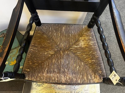 Lot 161 - A pair of beechwood elbow chairs