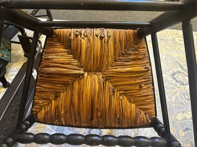 Lot 161 - A pair of beechwood elbow chairs