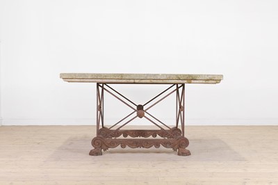 Lot 231 - An Empire-style cast iron centre table