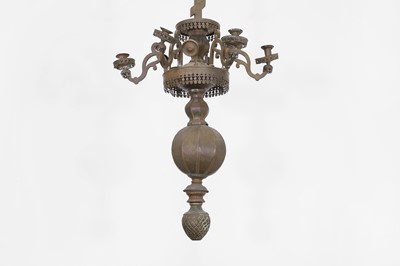 Lot 241 - An Orthodox brass chandelier