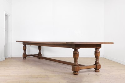 Lot 242 - A very large oak refectory table in the 17th-century style