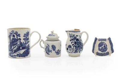 Lot 159 - A group of three Caughley blue and white porcelain pieces