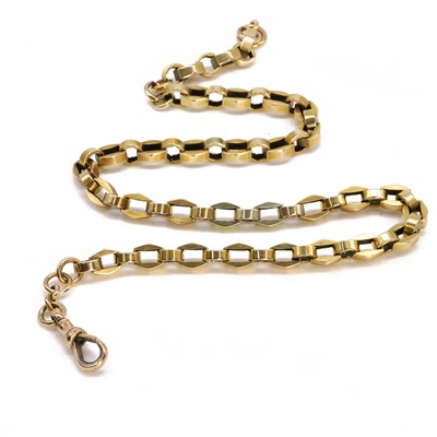 Lot 34C - An early 20th century 9ct gold watch chain