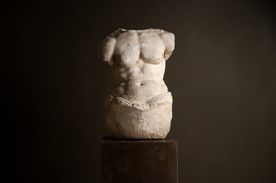 Lot A Roman marble torso of Herakles