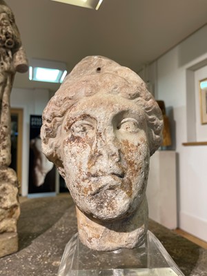 Lot 274 - A Roman marble head of Athena