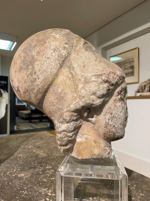 Lot 274 - A Roman marble head of Athena