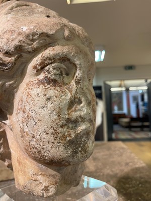 Lot 274 - A Roman marble head of Athena