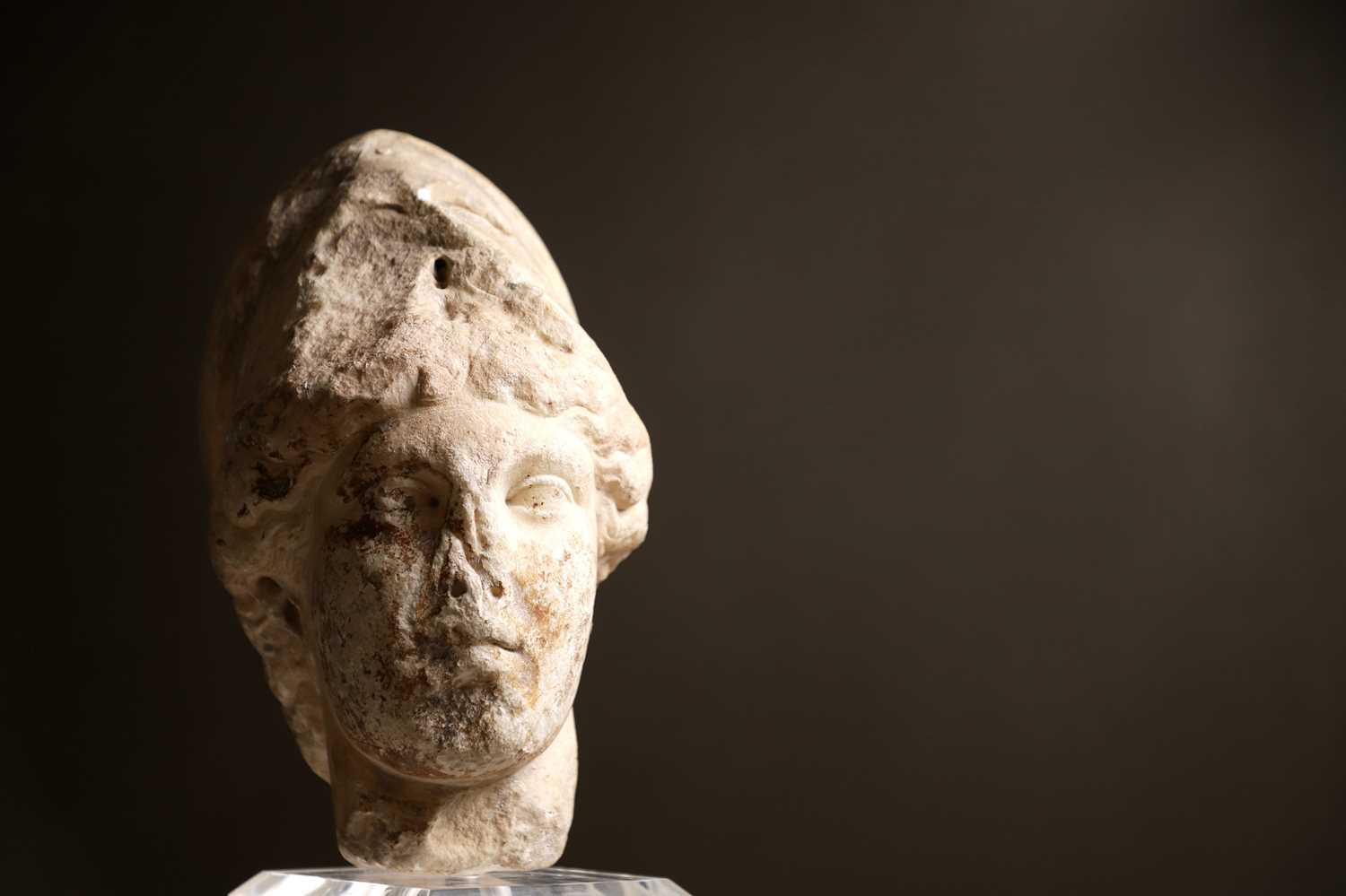 Lot 274 - A Roman marble head of Athena