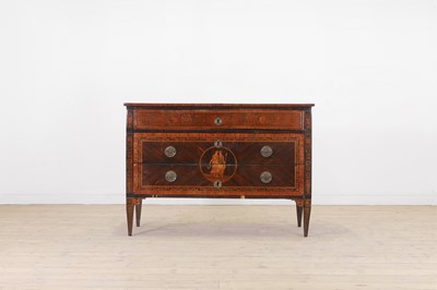 Lot 239 - A rosewood, tulipwood and marquetry commode or cassettone