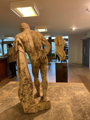 Lot 275 - A grand tour marble figure of the Farnese Hercules