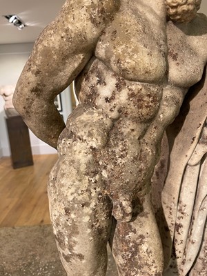 Lot 275 - A grand tour marble figure of the Farnese Hercules