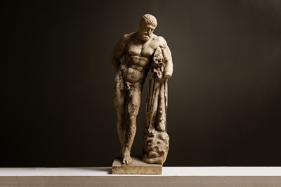 Lot 275 - A grand tour marble figure of the Farnese Hercules