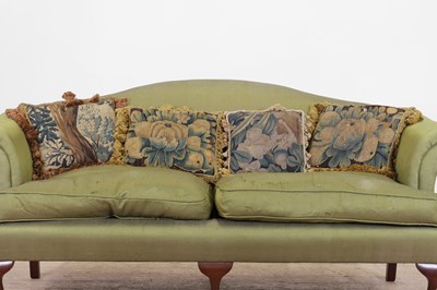 Lot 236 - A group of four verdure tapestry cushions