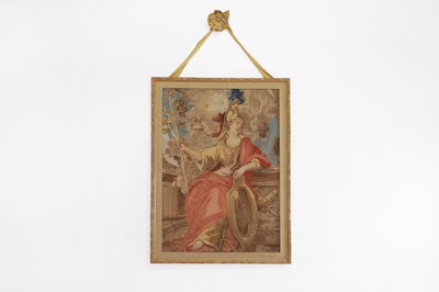 Lot 234 - A Louis XV Gobelins Chancellerie portière tapestry fragment