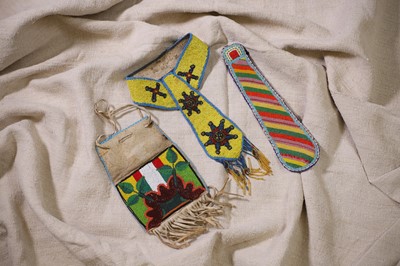 Lot 349 - A group of Native American beaded items