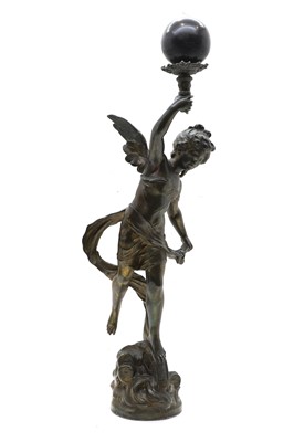 Lot 179 - A patinated spelter figure