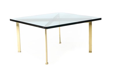 Lot 631 - A modernist brass coffee table