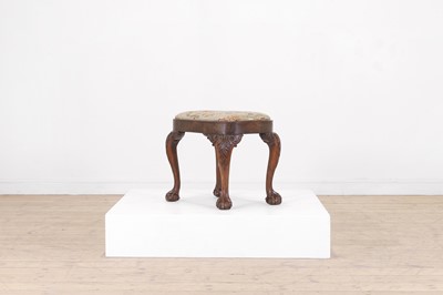 Lot 154 - A George II-style walnut stool