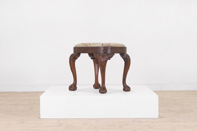 Lot 154 - A George II-style walnut stool